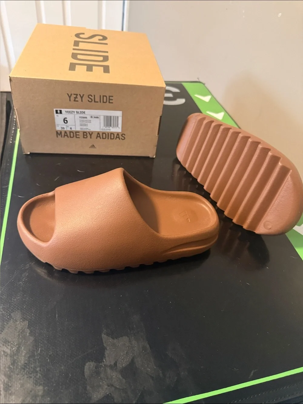 adidas YZY Slide Sandal in Brown